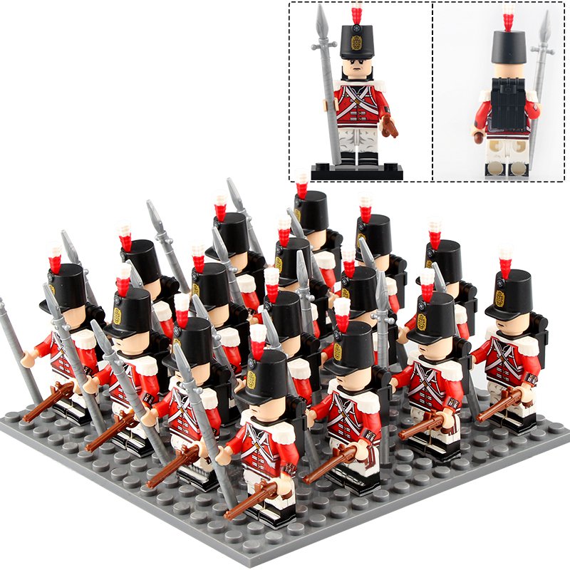 16pcs Napoleonic Wars Britain Army the British NCO Light Infantry Minifigures