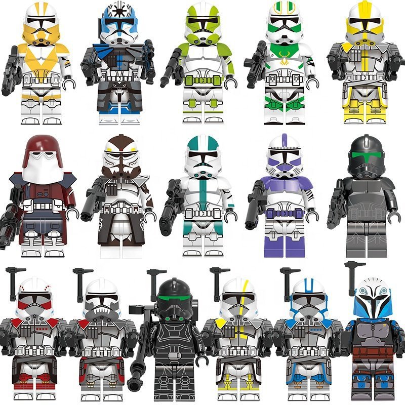 16pcs Star Wars The Bad Batch ARC Troopers Captain Grey Howzer Jesse Minifigures