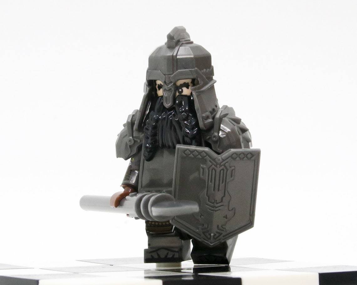 The Hobbit Iron Hills Dwarf Soldier Spearman Minifigures Weapons Accessories