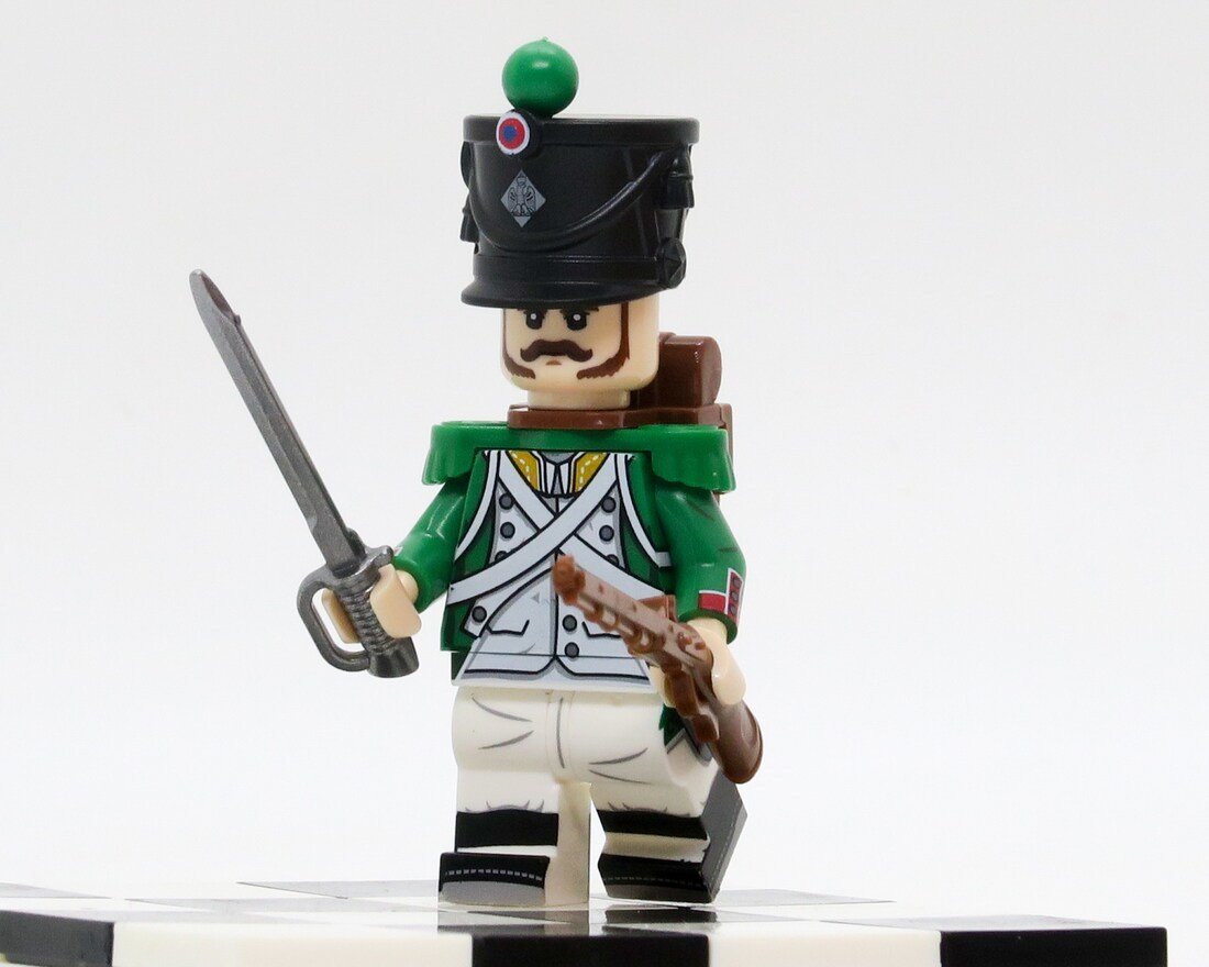 Napoleonic Wars Italian Light Infantry Soldier Minifigures Weapons Accessories