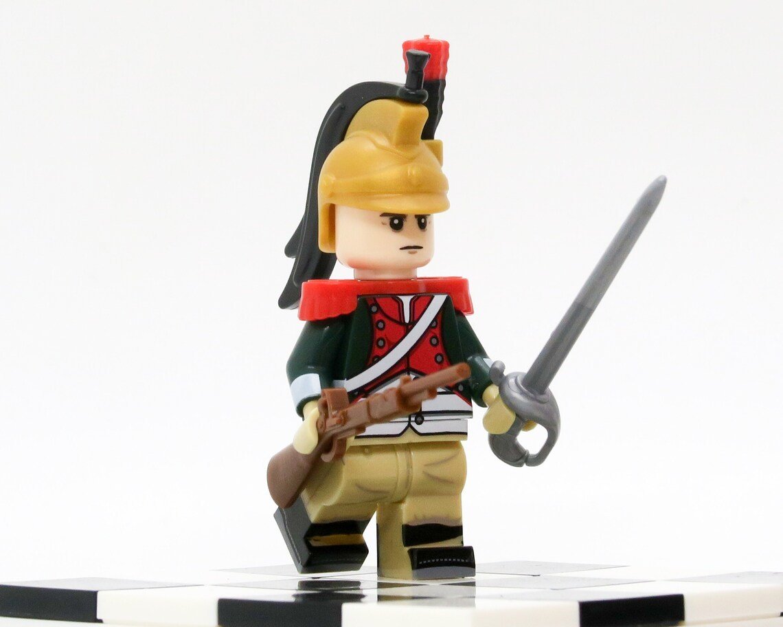 French 2nd Dragoon Regiment Officer Minifigures Accessories Napoleonic Wars