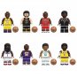 8pcs NBA Basketball Players Kobe Bryant Harden Durant O'Neal James Minifigures