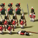 10pcs Napoleonic Wars British NCO Private Soldiers Fusilier Bagpiper Minifigures
