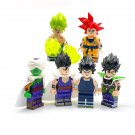 6pcs Dragon Ball Super Broly Son Goku Vegeta Gohan Piccolo Minifigures Toys
