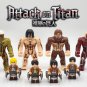 8pcs Attack on Titan Anime Series Eren Mikasa Levi The Titans Minifigures Toys