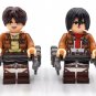 8pcs Attack on Titan Anime Series Eren Mikasa Levi The Titans Minifigures Toys