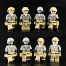 8pcs Military Special Forces Anti-Terrorist Strike Team Minifigures Accessories