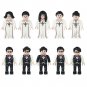10pcs Wedding Bride Groom Groomsmen Bridesmaids Minifigures Accessories