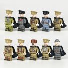 10pcs WW2 Military US Britain German Soviet Union Commander Officers Minifigures
