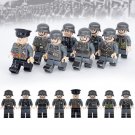 8pcs WW2 German Army Commander Officer Soldiers Minifigures Accessories