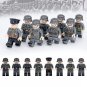 8pcs WW2 German Army Commander Officer Soldiers Minifigures Accessories