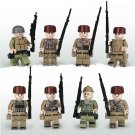 8pcs WW2 Military Red Army Soviet Union Officer Soldiers Minifigures Accessories
