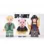 3pcs Spy x Family Anya Forger Loid Forger Yor Forger Minifigures Set Accessories