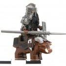 The Hobbit Iron Hills Dwarf Warrior on War Boar Minifigures Weapons Accessories