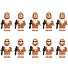 10pcs Star Wars Bomb Squad Troopers Minifigures Set Clone ordnance specialist
