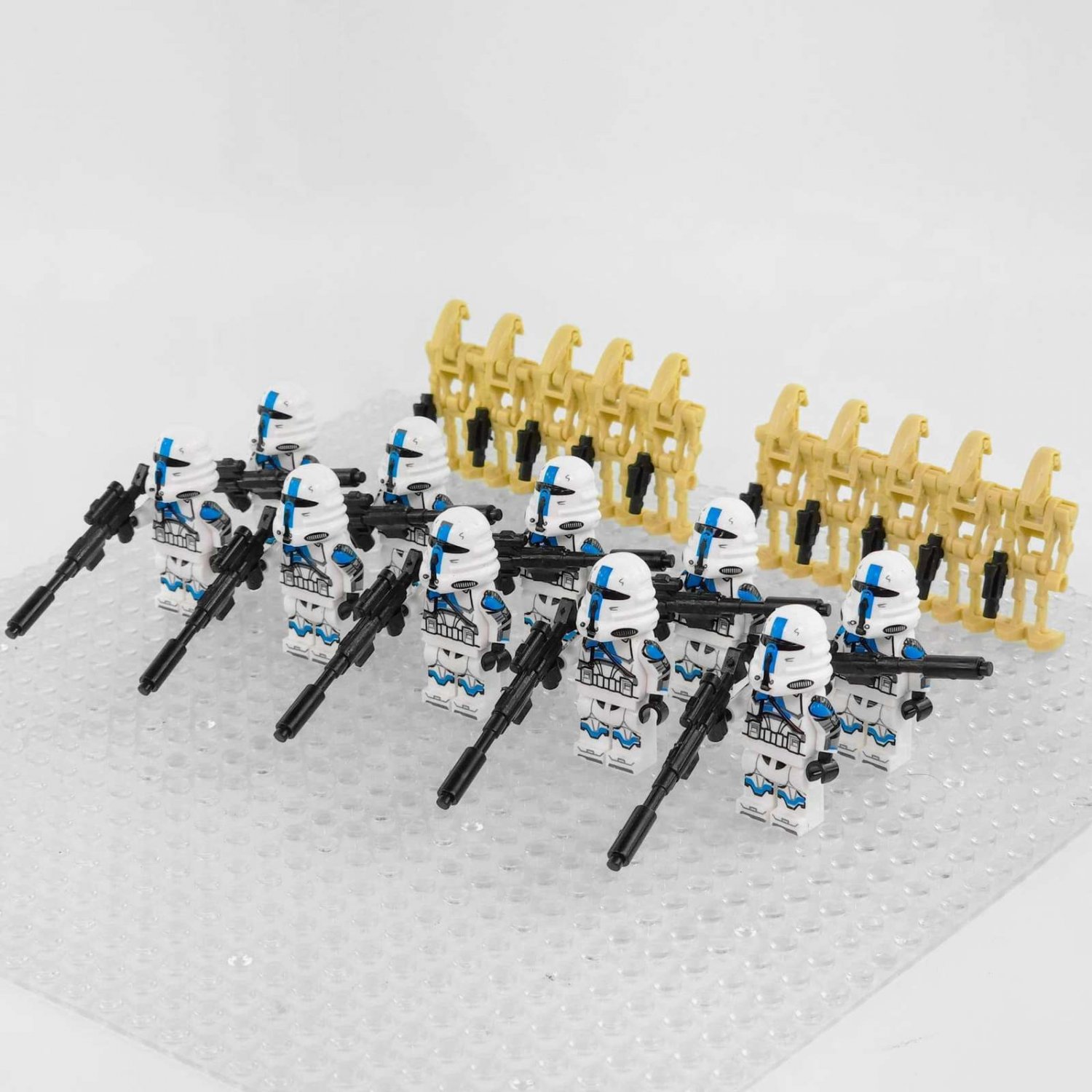 10pcs Star Wars 501st Legion Airborne Troopers and Battle Droids Minifigures Set