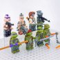 8pcs Teenage Mutant Ninja Turtles Minifigures Set Rocksteady Bebop Accessories
