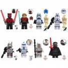 8pcs Star Wars Commander Bacara 501st Legion Rey Obi-Wan Darth Maul Minifigures