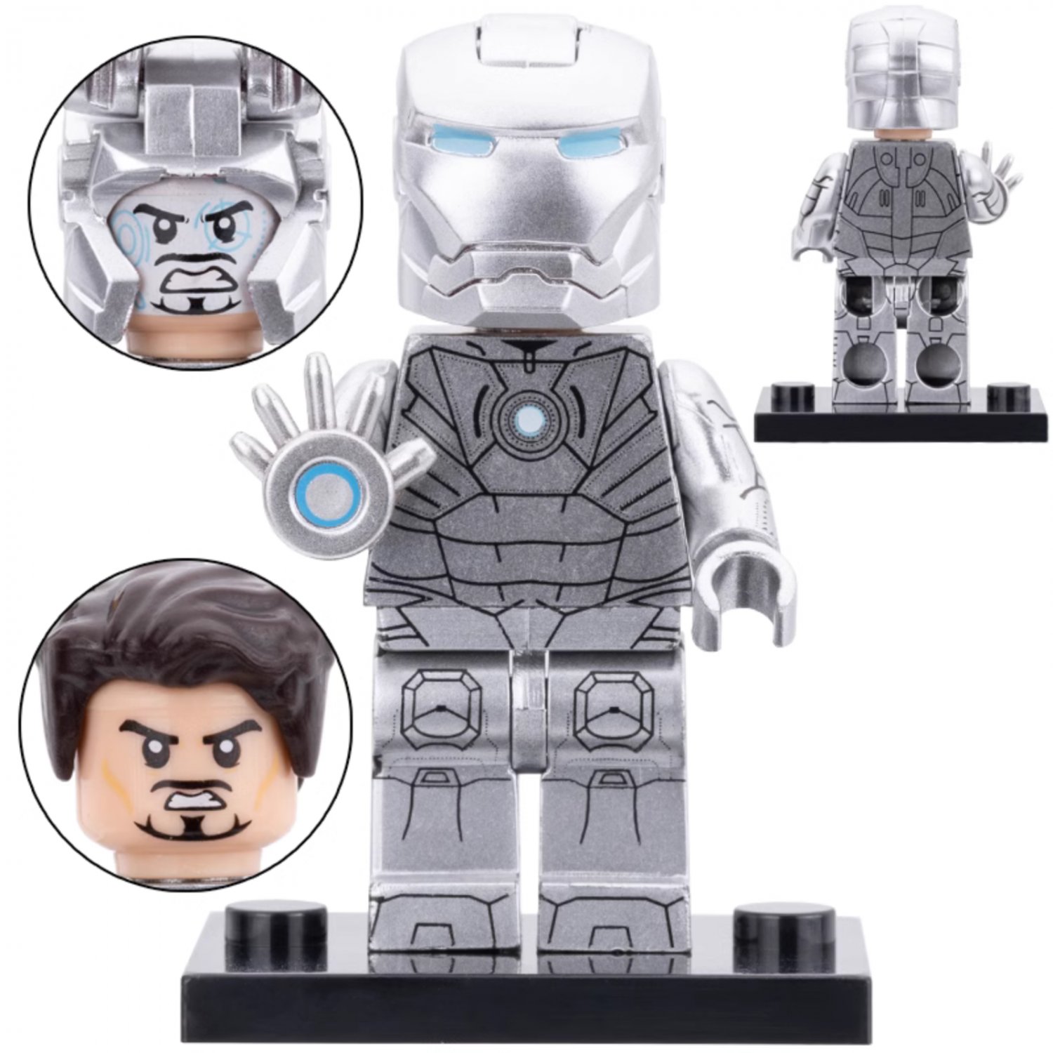 Tony Stark Iron Man Mark II Minifigures Accessories Building Toys