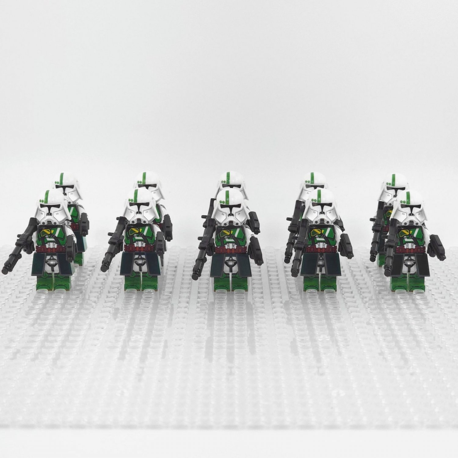 10pcs Star Wars Doom's unit Clone Heavy Troopers Minifigures Building Toys