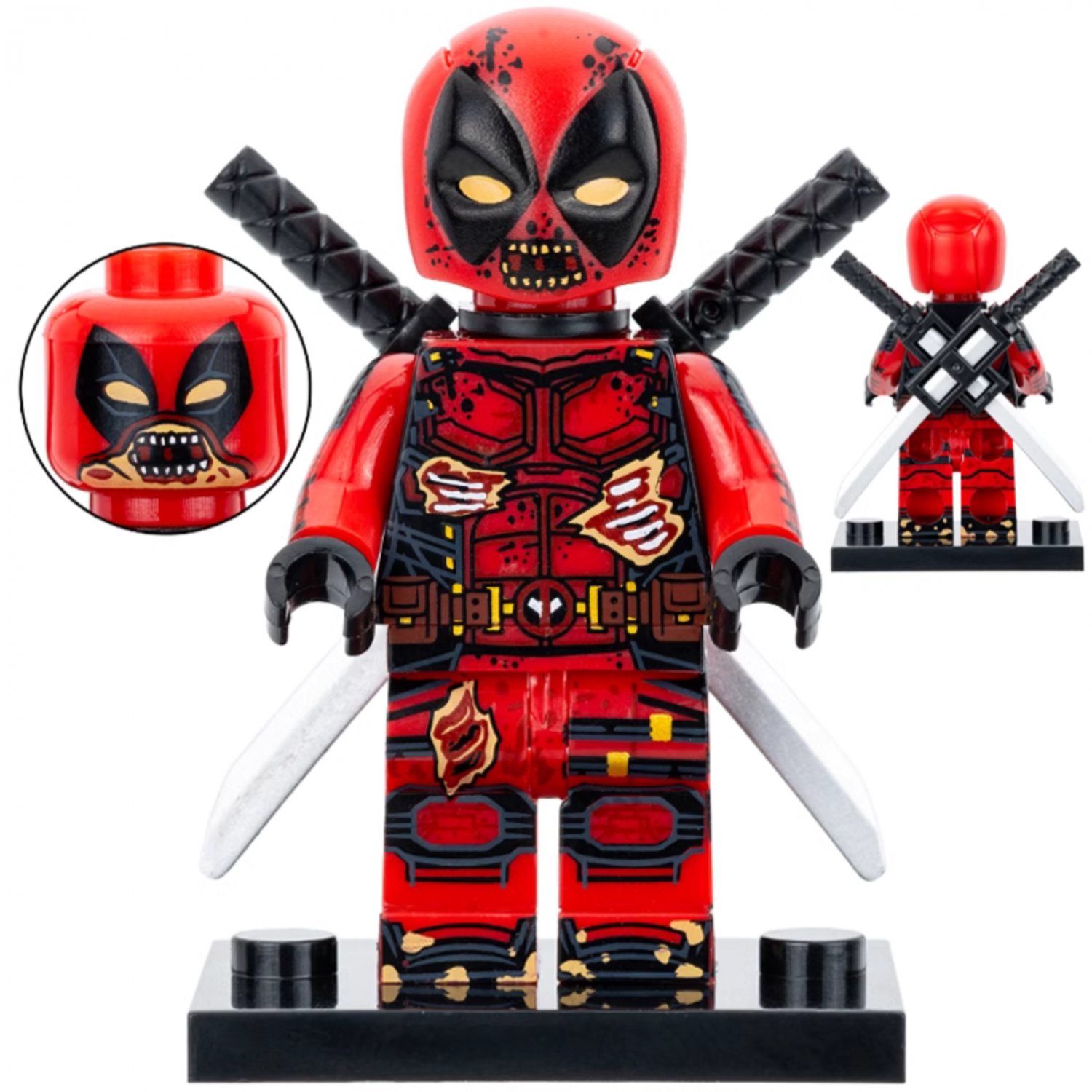 Marvel Zombie Deadpool Minifigures Accessories Building Toys