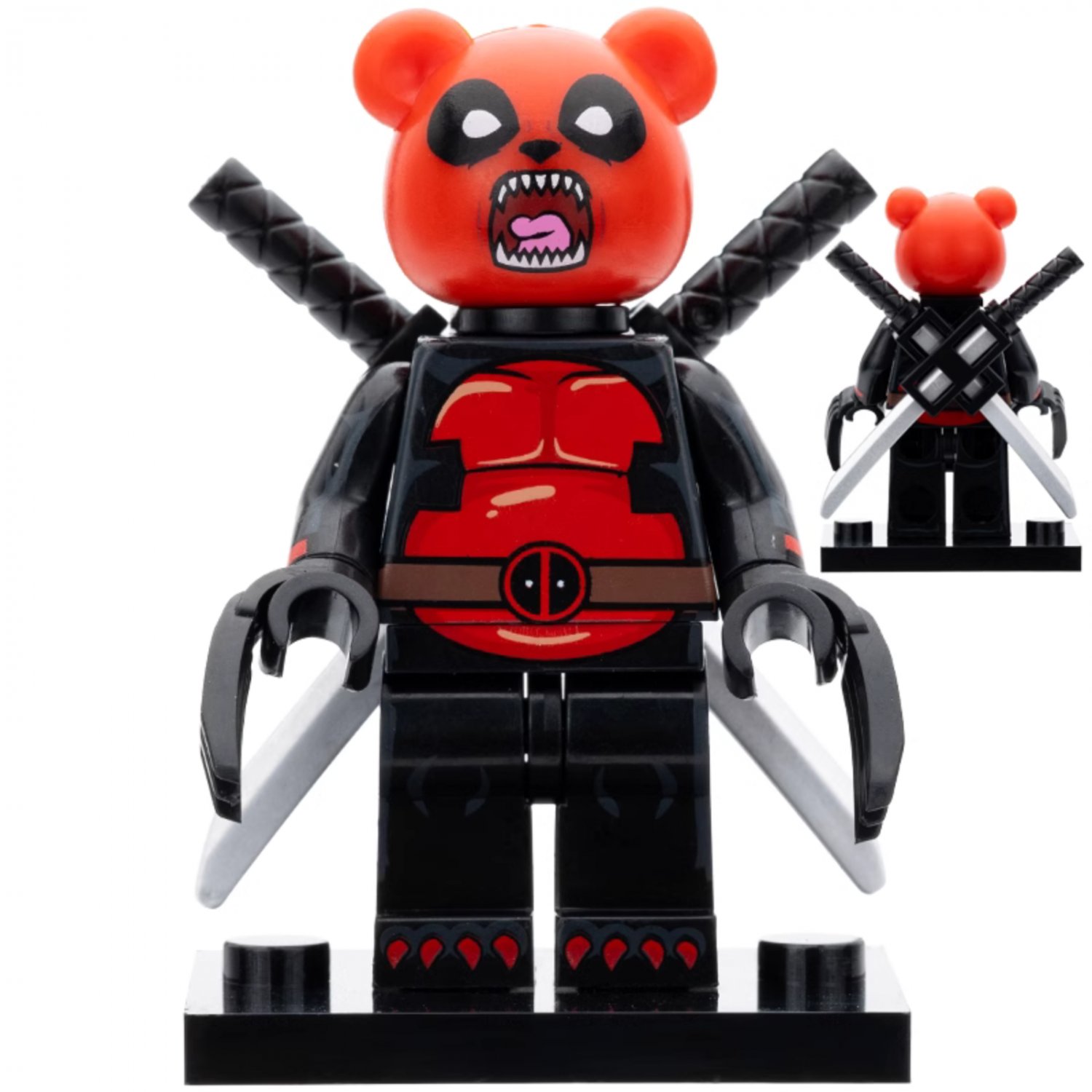 Deadpool Pandapool Minifigures Accessories Building Toys