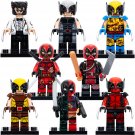 8pcs Marvel Deadpool X Wolverine Multiverse Variants Minifigures Building Toys