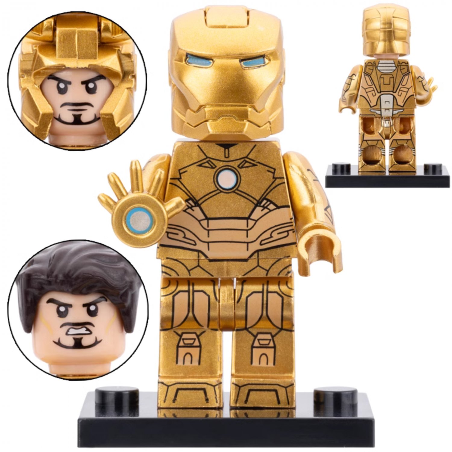 Tony Stark Iron Man Mark 21 Midas Minifigures Accessories Building Toys