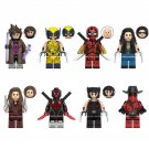 8pcs Marvel Deadpool Wolverine Laura X-23 Gambit Elektra Minifigures Set