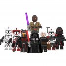 8pcs Star Wars Darth Vader Dooku Mace Windu Clone Troopers Minifigures Toys