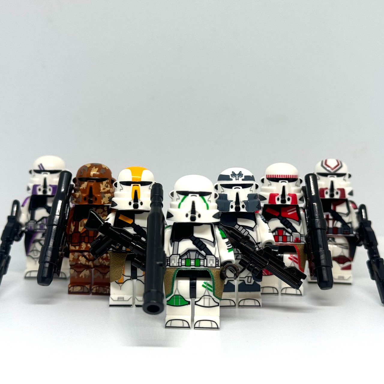 7pcs Star Wars Clone Paratroopers Airborne Troopers Minifigures Building Toys