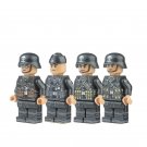 4pcs WW2 German Waffen-SS Army Soldiers Minifigures Building Toys
