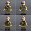 4pcs WW2 The 1st Free French Division Infantry Soldiers Minifigures Set