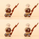 4pcs WW2 British Expeditionary Force (BEF) Soldiers Minifigures Building Toys