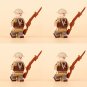 4pcs WW2 British Expeditionary Force (BEF) Soldiers Minifigures Building Toys