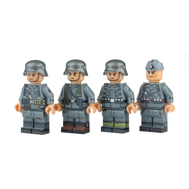 4pcs WW2 German Army Soldiers Axis Vanguard Minifigures Building Toys