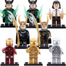 8pcs Loki The God of Time and Iron Man Tony Stark Minifigures Building Toys