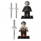 2pcs The Witcher Ciri Geralt the White Wolf Minifigures Building Toys
