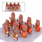 12pcs Roman Auxiliary Legion Bearskin Signifier Minifigures Building Toys