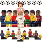 8pcs FIFA Football Players Ronaldo Neymar Mbappe Ibrahimovic Minifigures Toys