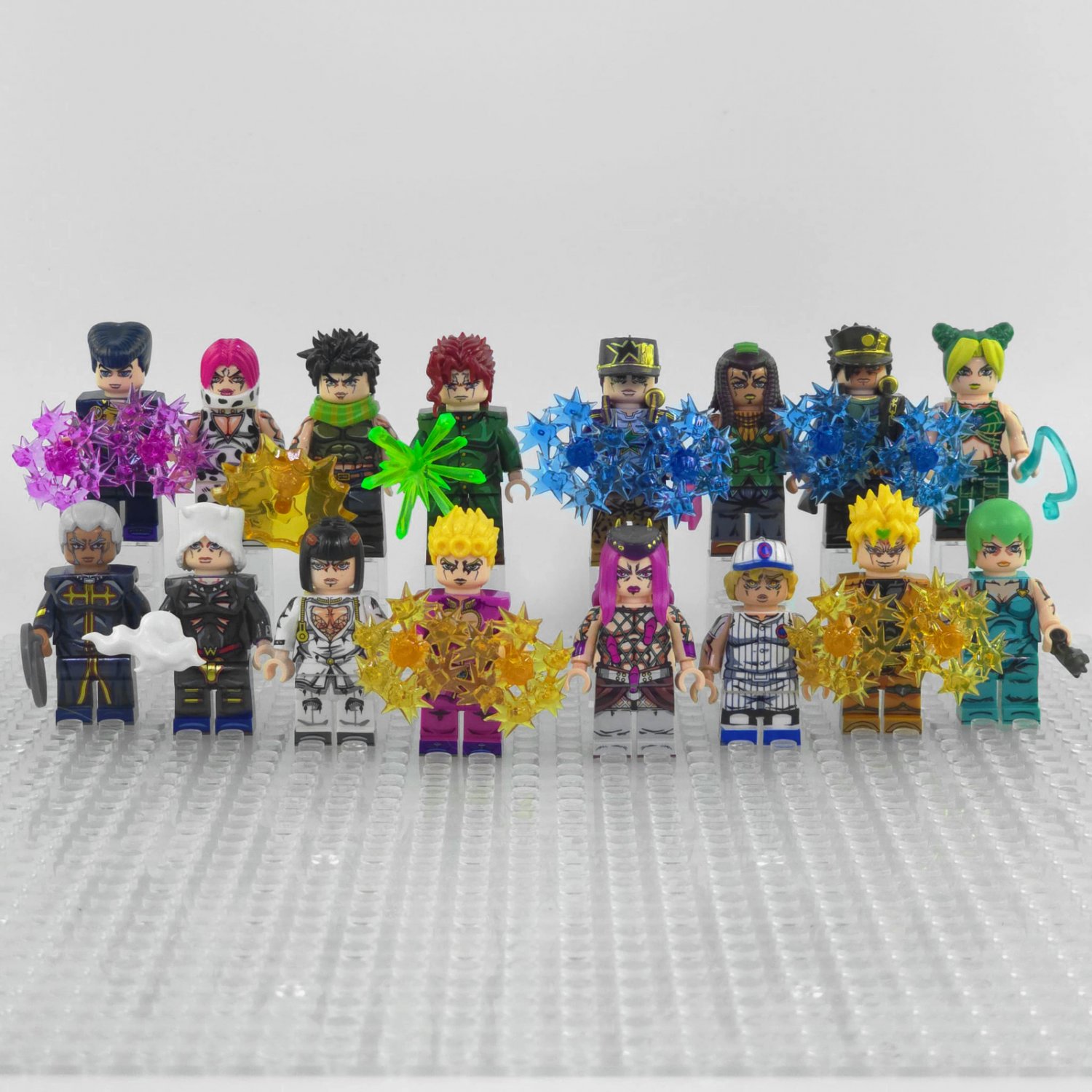 16pcs JoJo&acirc;��s Bizarre Adventure TV Series Minifigures Building Toys