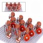 12pcs Roman Auxiliary Legion Lion Skin Signifier Minifigures Building Toys