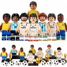 8pcs Football Soccer Players Maradona Pele Messi Ronaldo Modric Minifigures Toys