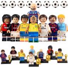 8pcs Football Soccer Haaland Ronaldo Messi Sergio Ramos Kaka Minifigures Toys
