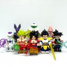 8pcs Dragon Ball Goku Vegeta Broly Piccolo Buu Beerus Frieza Minifigures Toys