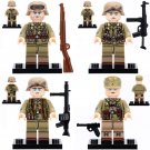 4pcs WW2 North African campaign German Africa Corps Minifigures Building Toys
