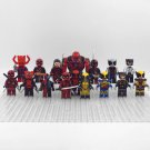16pcs Marvel Multiverse Deadpool X Wolverine Variants Minifigures Building Toys