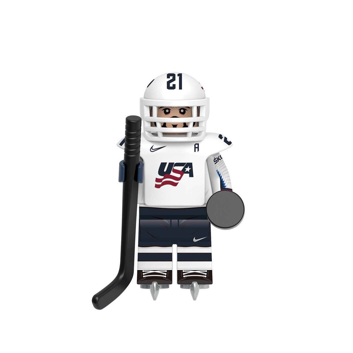 American Ice Hockey Athlete Player Minifigures Building Toys
