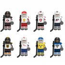 8PCS Ice Hockey Athlete Team USA Canada Finland Russian Germany Minifigures Set
