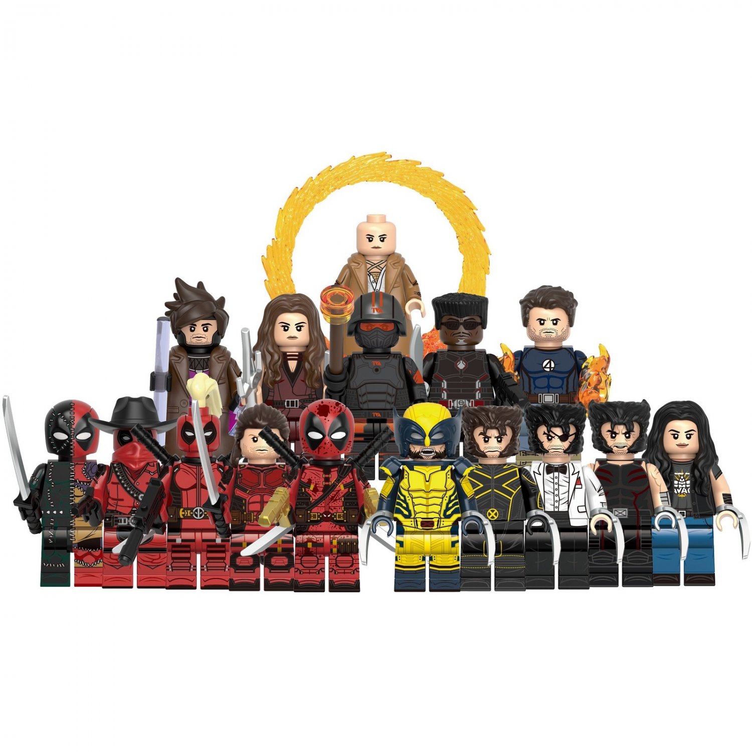 16pcs Deadpool Wolverine Variants TVA agent Cassandra Nova Minifigures Toys
